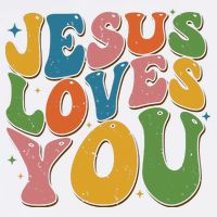 Jesus Loves You Retro Vintage Groovy Tank Top