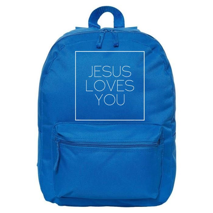 Jesus Loves You 16 in Basic Backpack