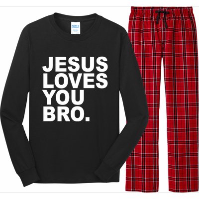 Jesus Loves You Bro Christian Faith Long Sleeve Pajama Set