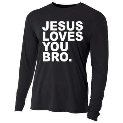 Jesus Loves You Bro Christian Faith Cooling Performance Long Sleeve Crew