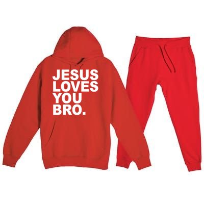 Jesus Loves You Bro Christian Faith Premium Hooded Sweatsuit Set