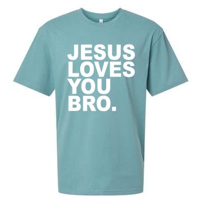 Jesus Loves You Bro Christian Faith Sueded Cloud Jersey T-Shirt