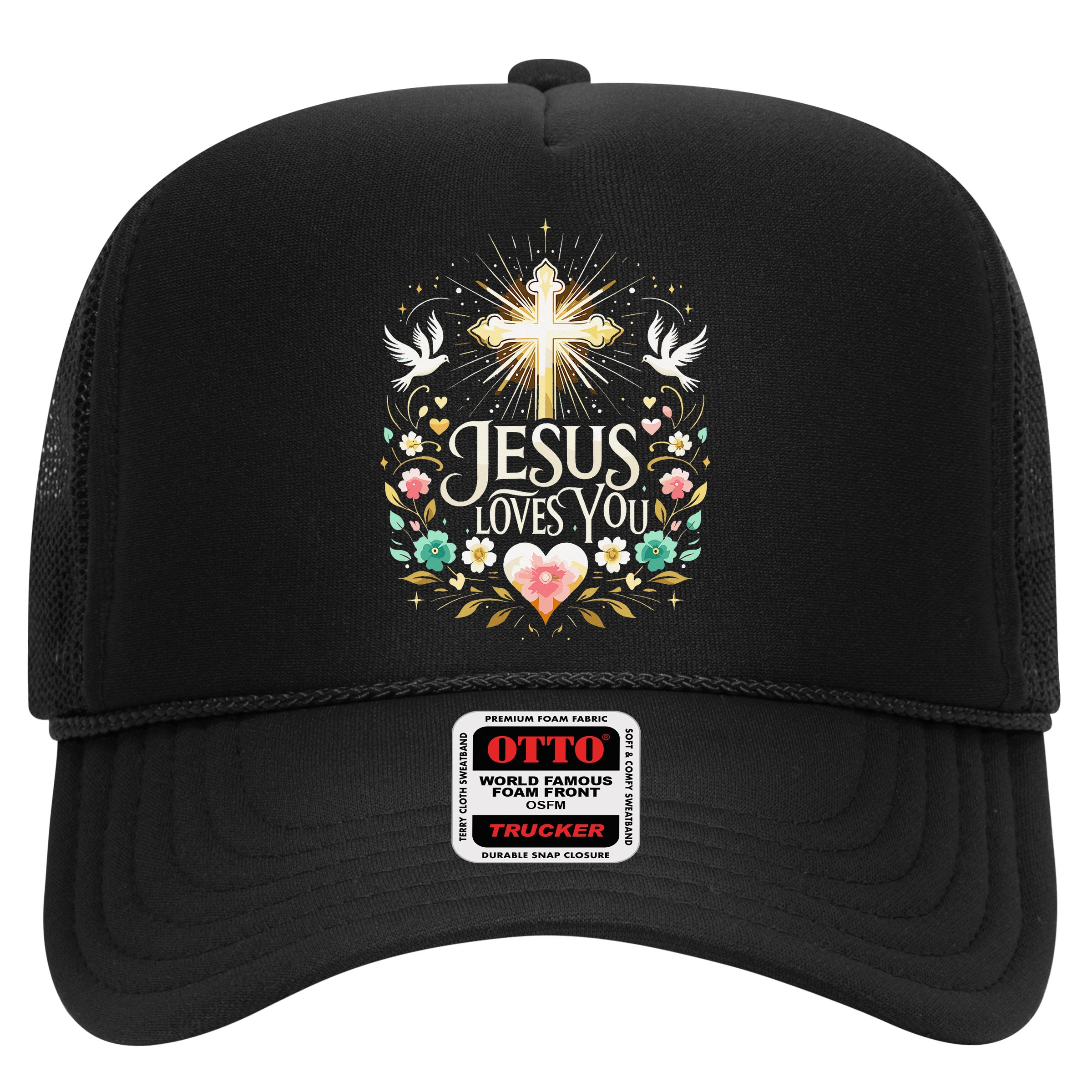 Jesus Loves You Faith Religious Catholic Christian Pastor Hat