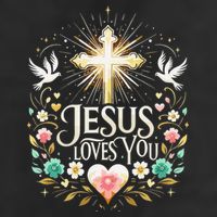Jesus Loves You Faith Religious Catholic Christian Pastor Hat