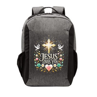 Jesus Loves You Faith Religious Catholic Christian Pastor Vector Backpack