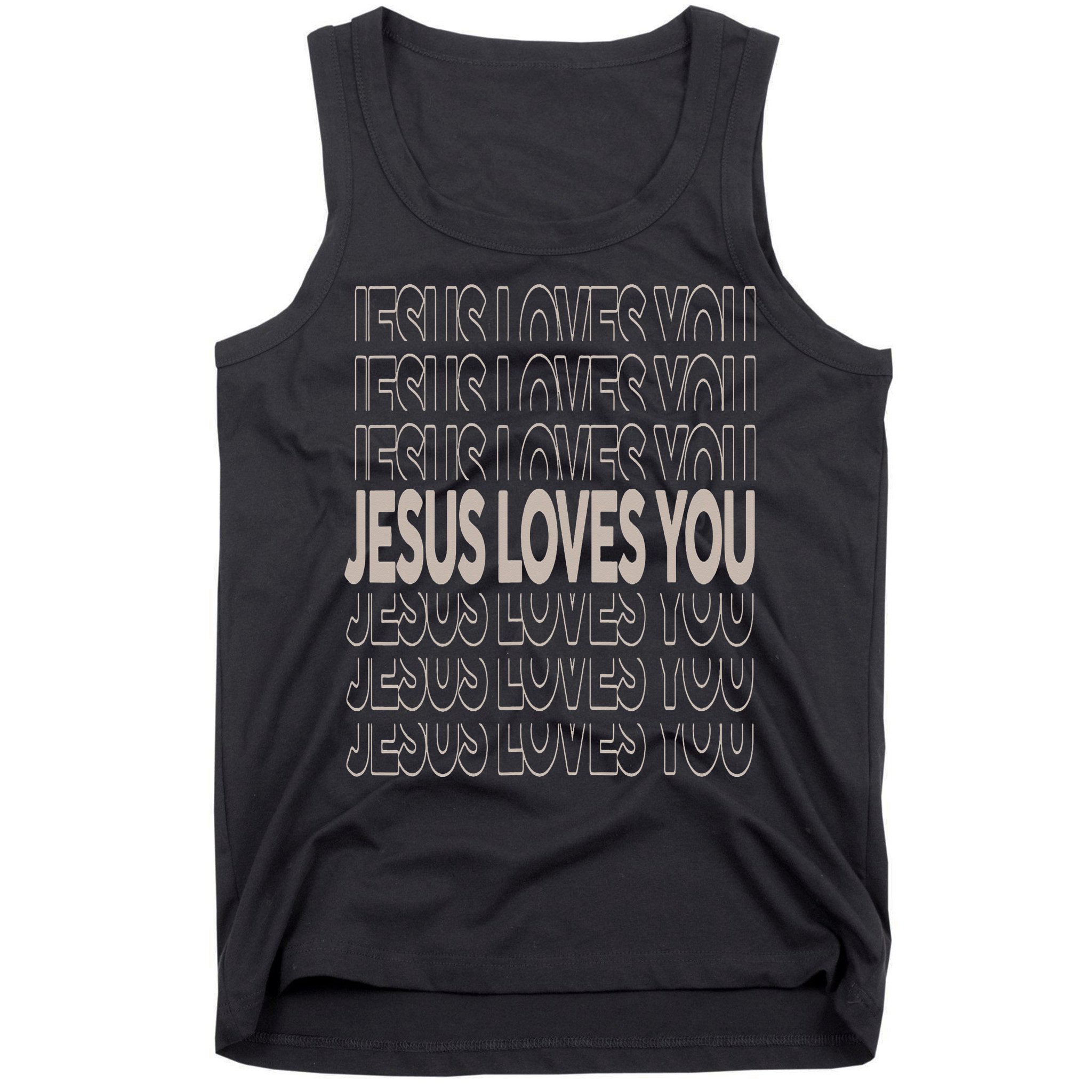 Jesus Loves You Christian Teen Girl God Son Brother Tank Top