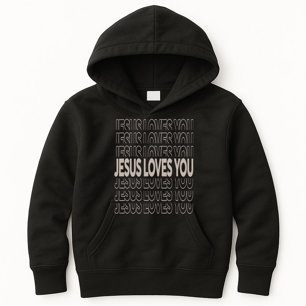 Jesus Loves You Christian Teen Girl God Son Brother Kids Hoodie