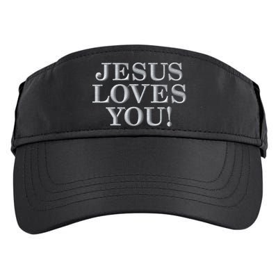 Jesus Loves You Christian Hope Faith Charity Embroidered Embroidered Adult Drive Performance Visor