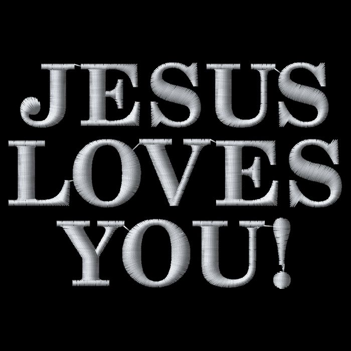 Jesus Loves You Christian Hope Faith Charity Embroidered Embroidered Tank Top