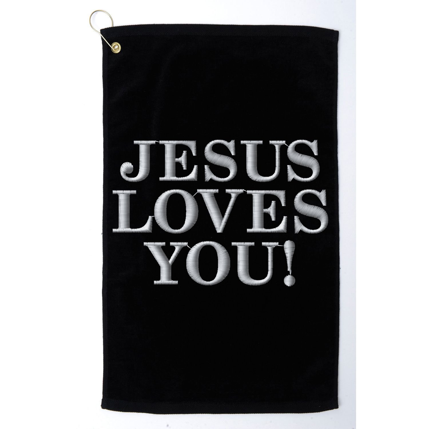 Jesus Loves You Christian Hope Faith Charity Embroidered Embroidered Golf Towel