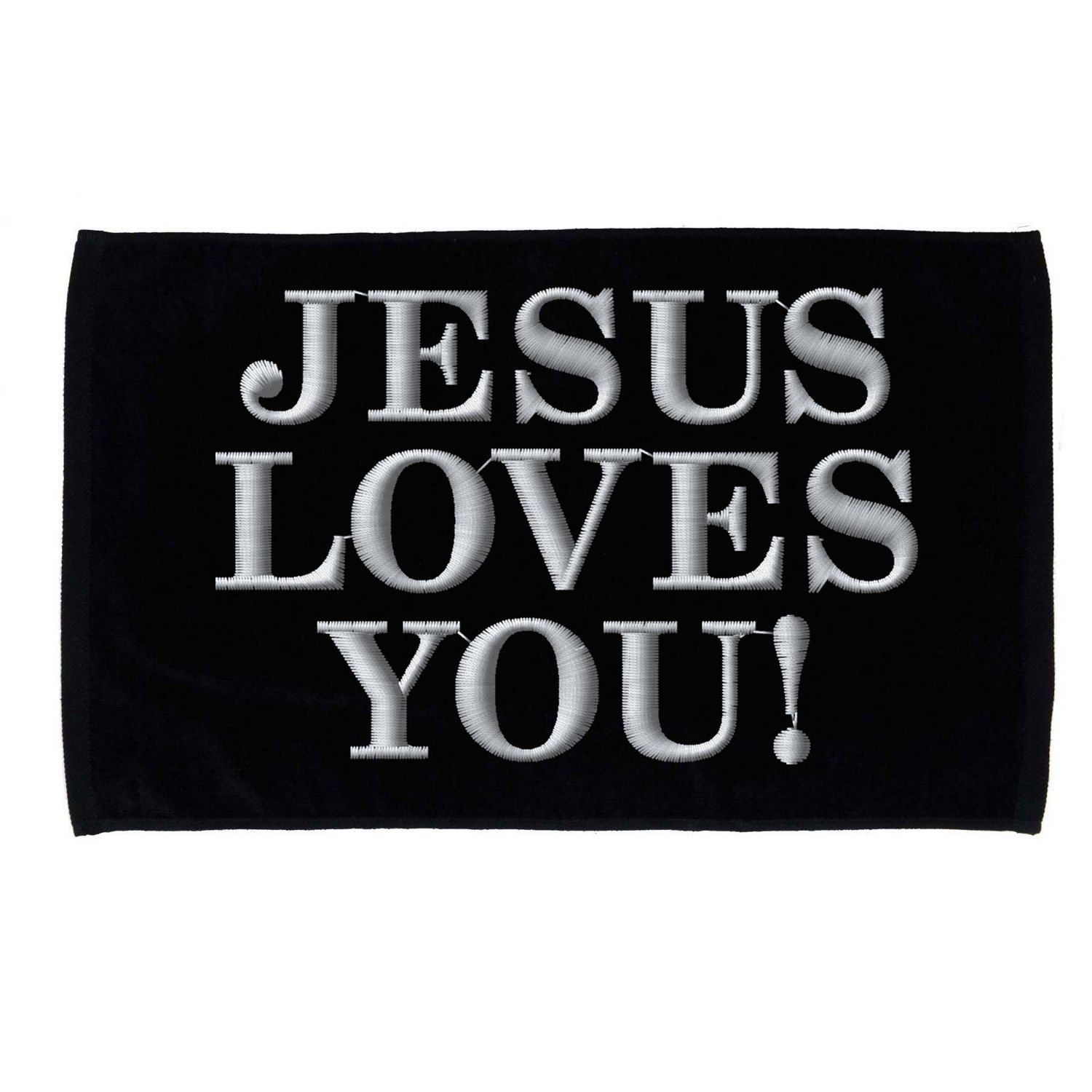 Jesus Loves You Christian Hope Faith Charity Embroidered Embroidered Microfiber Hand Towel
