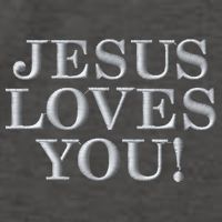 Jesus Loves You Christian Hope Faith Charity Embroidered Embroidered Vector Backpack