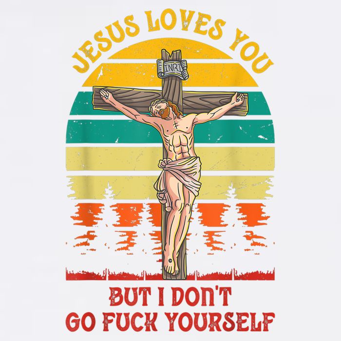 Jesus Loves You But I Don't Go Fuck Yourself Sustainable Bucket Hat