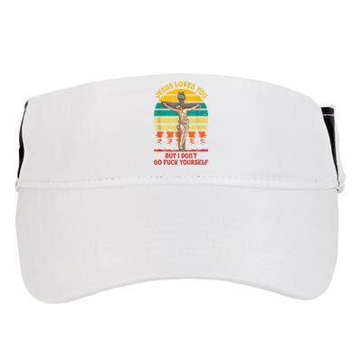 Jesus Loves You But I Don't Go Fuck Yourself Adult Drive Performance Visor