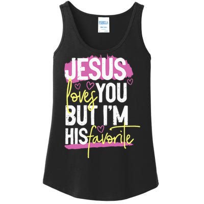 Jesus Loves You But IM His Favorite Ladies Essential Tank