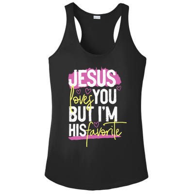 Jesus Loves You But IM His Favorite Ladies PosiCharge Competitor Racerback Tank