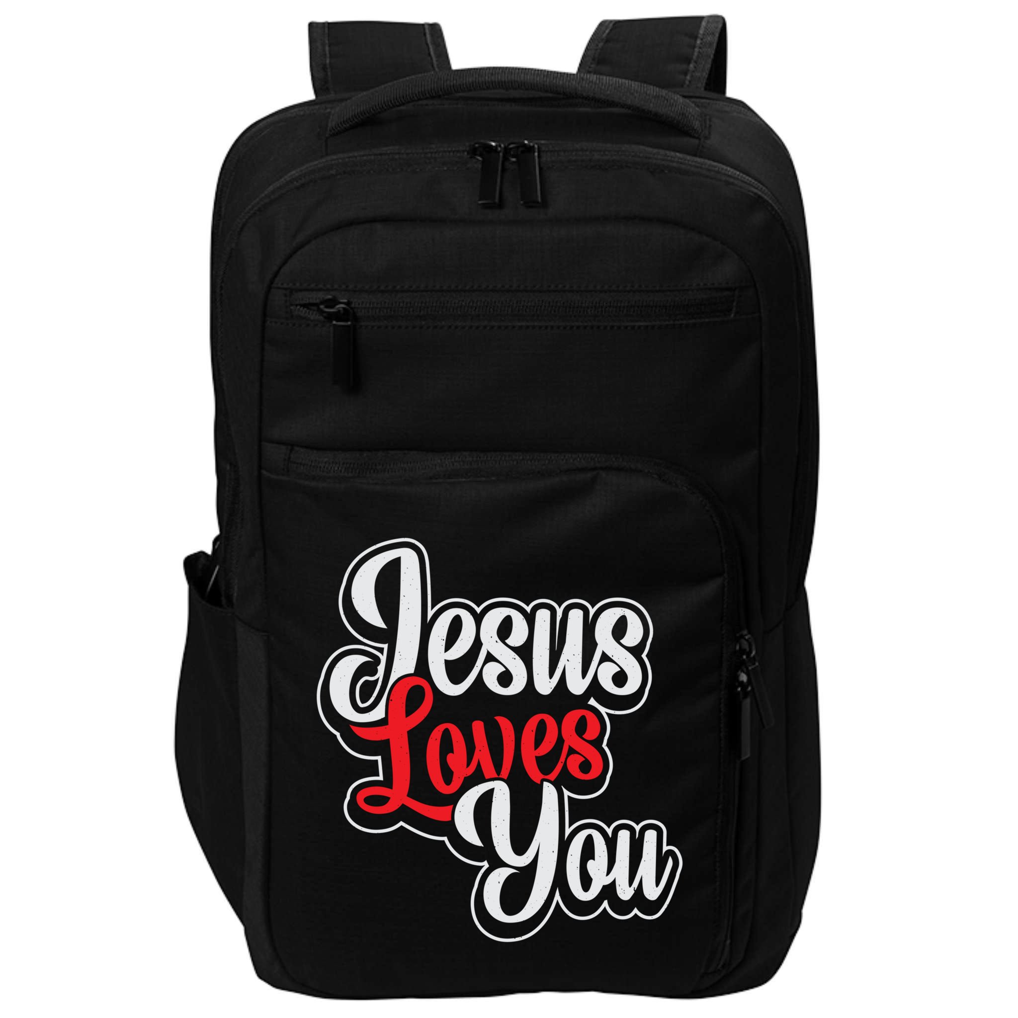 Jesus Loves You Loving Christian Faith Gift Impact Tech Backpack