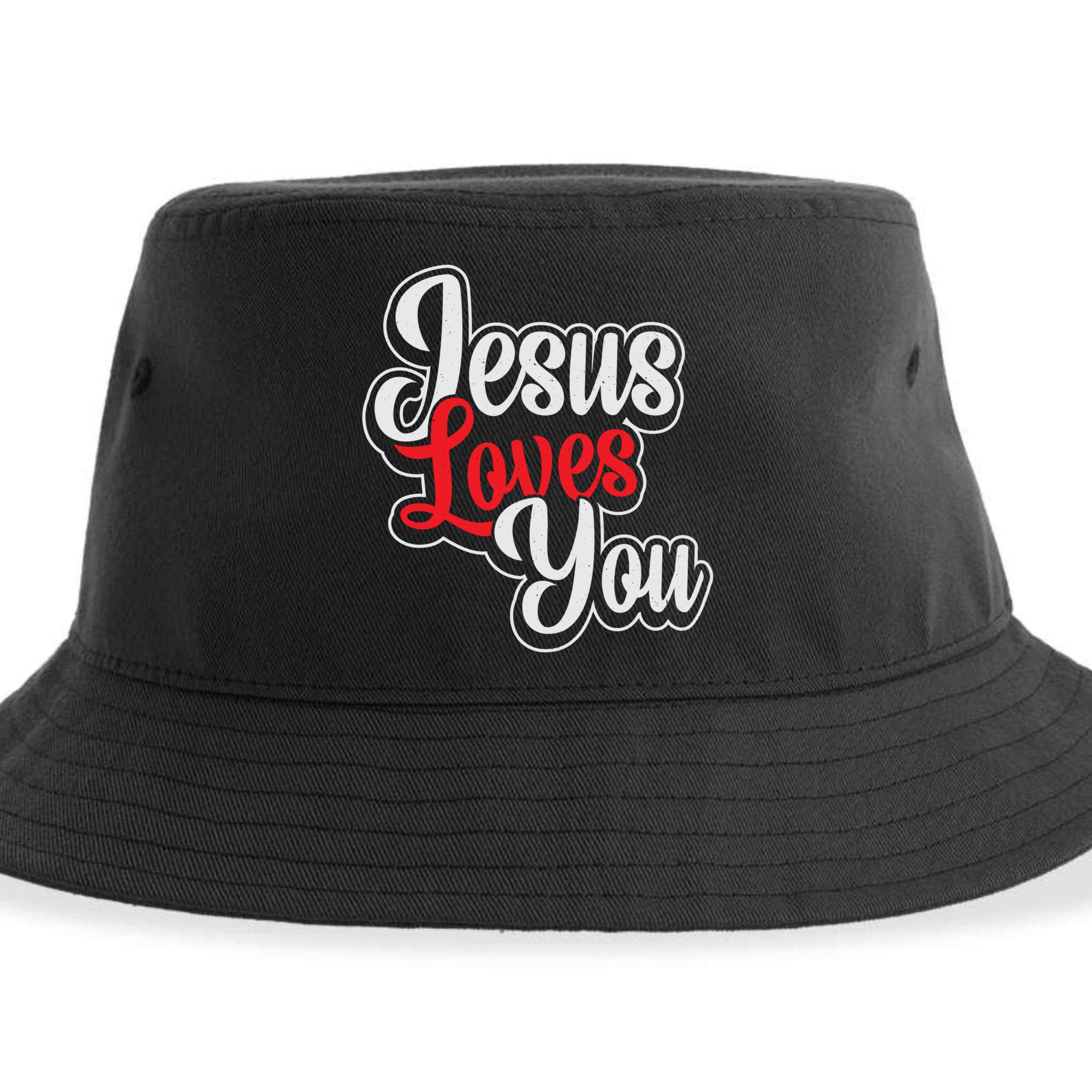 Jesus Loves You Loving Christian Faith Gift Sustainable Bucket Hat