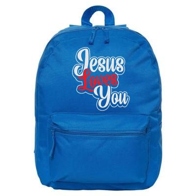 Jesus Loves You Loving Christian Faith Gift 16 in Basic Backpack