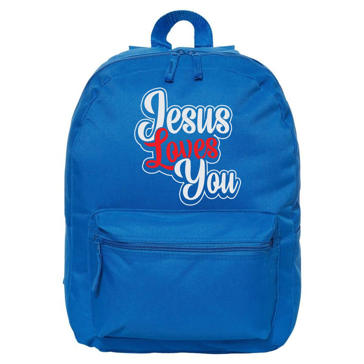 Jesus Loves You Loving Christian Faith Gift 16 in Basic Backpack