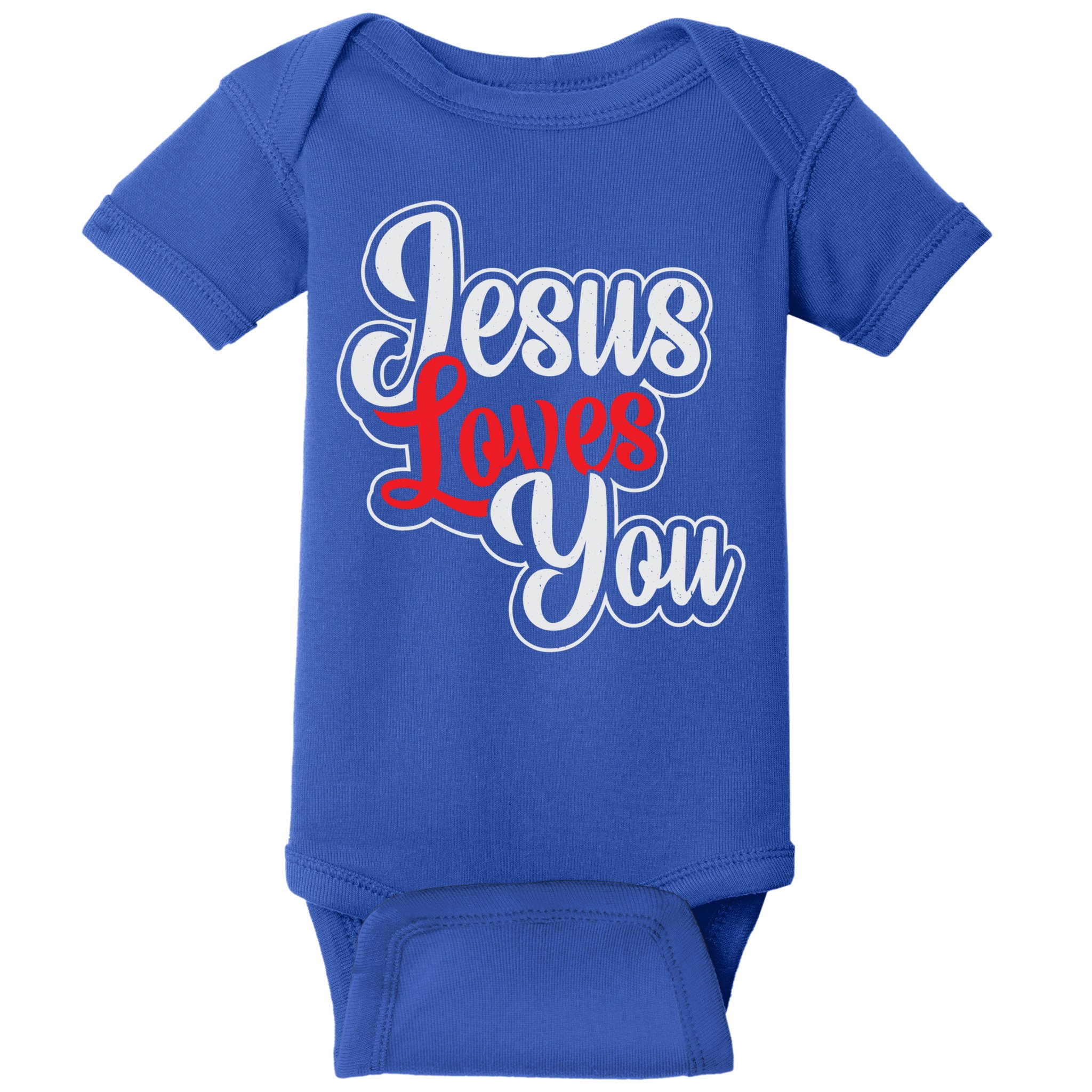 Jesus Loves You Loving Christian Faith Gift Baby Bodysuit