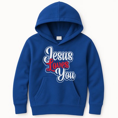 Jesus Loves You Loving Christian Faith Gift Kids Hoodie