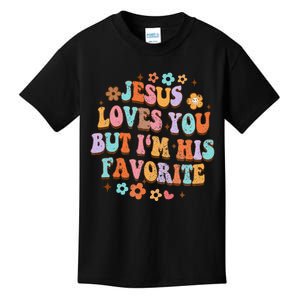 Jesus Loves You But IM His Favorite Christian God Kids T-Shirt