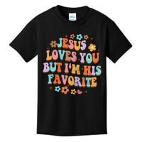 Jesus Loves You But IM His Favorite Christian God Kids T-Shirt