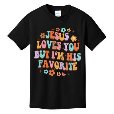 Jesus Loves You But IM His Favorite Christian God Kids T-Shirt