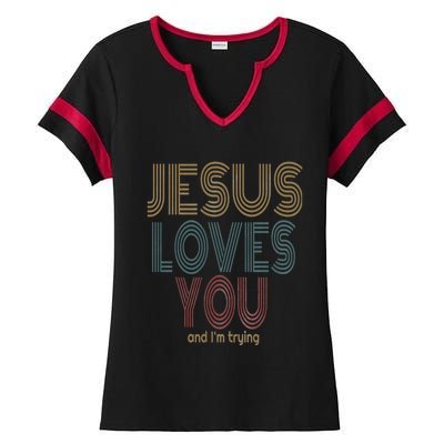 Jesus Loves You This I Know Christian Love Meaningful Gift Ladies Halftime Notch Neck Tee