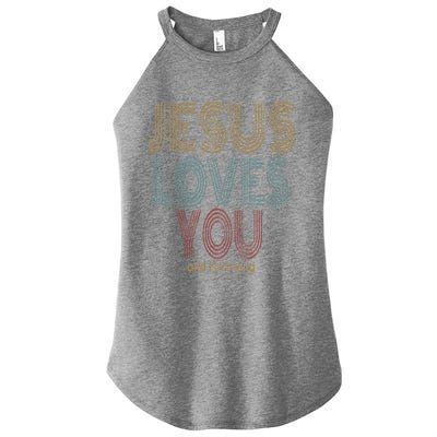 Jesus Loves You This I Know Christian Love Meaningful Gift Women's Perfect Tri Rocker Tank