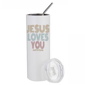 Jesus Loves You This I Know Christian Love Meaningful Gift Stainless Steel Tumbler