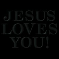 Jesus Loves You Christian Hope Faith Charity Black Embroidered Embroidered 16 in Basic Backpack