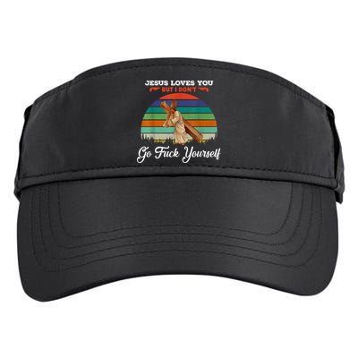 Jesus Loves You But I Don't Go Fuck Yourself Adult Drive Performance Visor