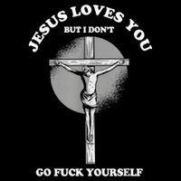 Jesus Loves You But I Don't Go Fuck Yourself Stripe Pom Pom Beanie