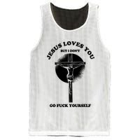 Jesus Loves You But I Don't Go Fuck Yourself Mesh Reversible Basketball Jersey Tank