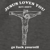Jesus Loves You But I DonT Funny Vector Backpack