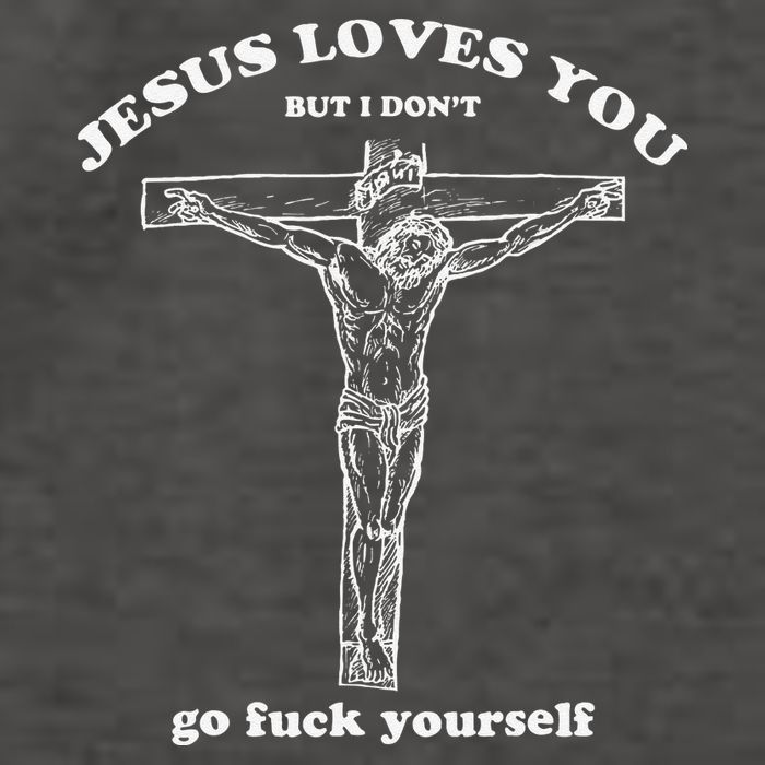 Jesus Loves You But I DonT Funny Vector Backpack