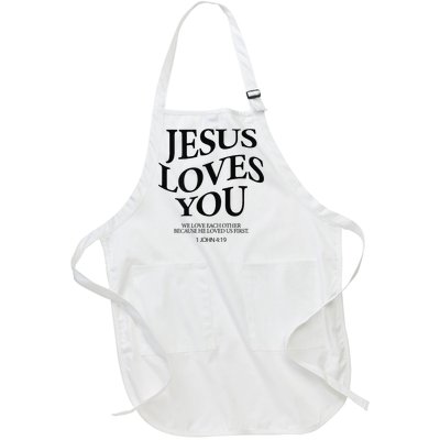 Jesus Loves You We Love Each Other Full-Length Apron With Pockets