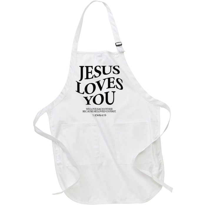 Jesus Loves You We Love Each Other Full-Length Apron With Pockets