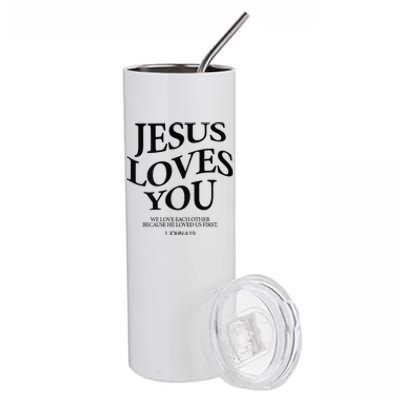 Jesus Loves You We Love Each Other Stainless Steel Tumbler