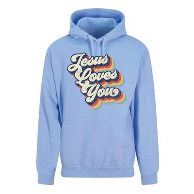 Jesus Loves You Retro Vintage Style Unisex Surf Hoodie