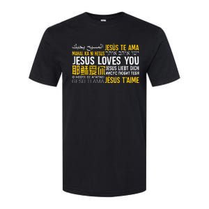 Jesus Loves You In Many Languages Christian Evangelism Softstyle CVC T-Shirt