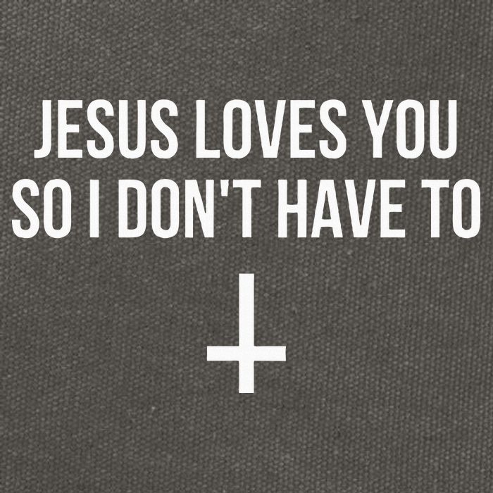 Jesus Loves You So I Dont Have To Cotton Canvas Backpack