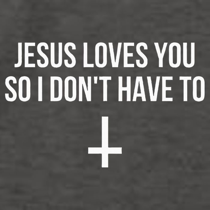 Jesus Loves You So I Dont Have To Vector Backpack