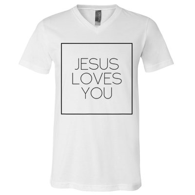 Jesus Loves You V-Neck T-Shirt