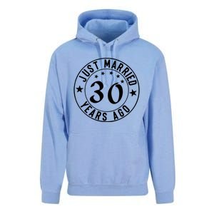 Just Married 30 Years Ago Happy Anniversary Unisex Surf Hoodie