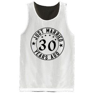 Just Married 30 Years Ago Happy Anniversary Mesh Reversible Basketball Jersey Tank