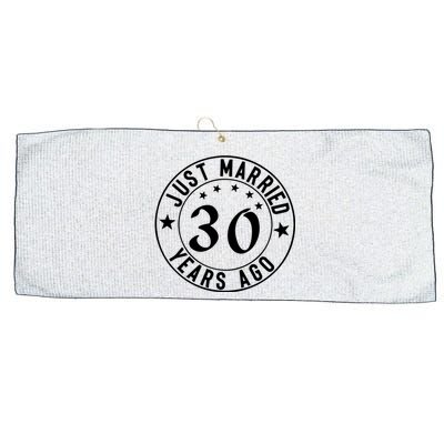 Just Married 30 Years Ago Happy Anniversary Large Microfiber Waffle Golf Towel