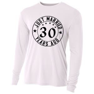 Just Married 30 Years Ago Happy Anniversary Cooling Performance Long Sleeve Crew